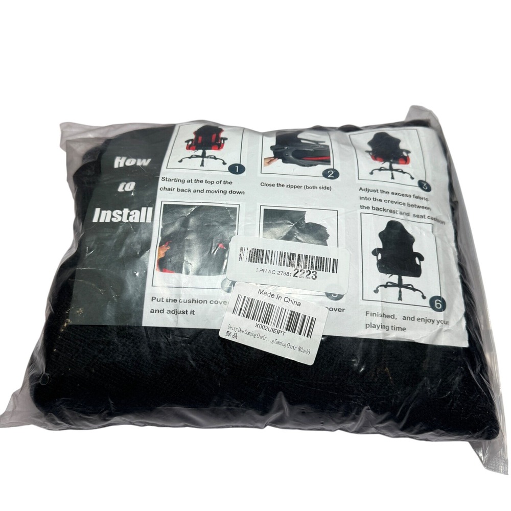 Gaming Chair Cover Stretchable Swivel Office Computer Desk Chair Protector Black